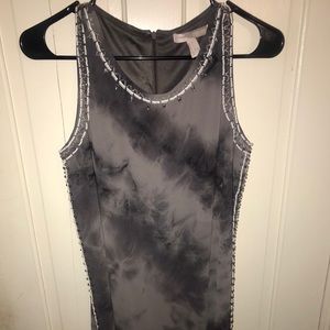 Gray the dye beaded dress